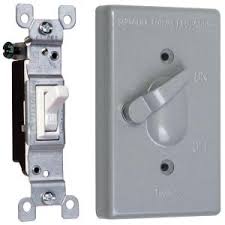 Greenfield Weatherproof Electrical Box Lever Switch Cover With Single Pole Switch Gray Kdl1p The Home Depot