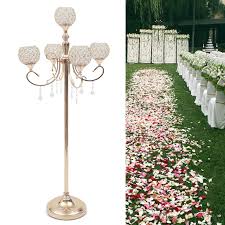 gold floor candelabra centerpiece