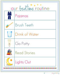 Free Printable Bedtime Routine Kiddies Chore Chart Kids