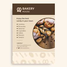 Free Vector Pattern Bakery House Flyer
