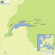 Lacus lemanus, see zwischen der südwestschweiz und frankreich karte:schweiz i. Genfer See B T Gruppenreisen