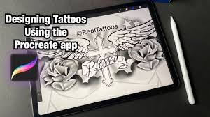 designing tattoos using the procreate