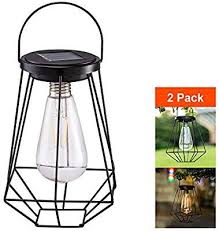 outdoor solar lanterns lamps 2 pack