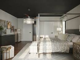 Black Ceiling Master Bedroom Suite