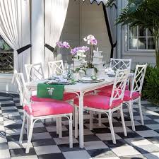 White Aluminum Outdoor Dining Table