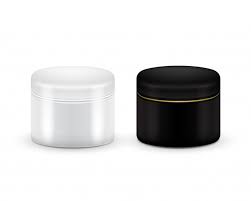 Set Of Vector Blank Cosmetic Container For Cream, Powder Or Gel. Black And White  Color. Cosmetic Container. Mock Up. | Cosmetic containers, Container, Black  and white colour