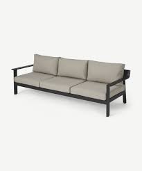 kochi garden 3 seater sofa black