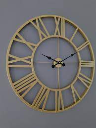 Metal Large Gold Queen Wall Clock