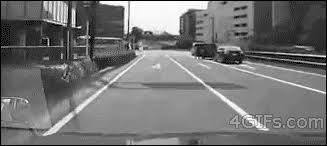 Gif of a woman crossing a street and almost getting hit by a car. Pedestrian Car Schlag Gif Find On Gifer