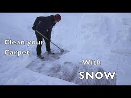 clean the carpet with snow you