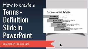 definition slide in powerpoint