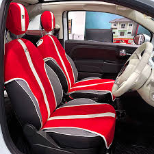 Fiat 500シートカバー ヘッドレストセット