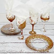 Fall Hand Painted Wine Glasses And
