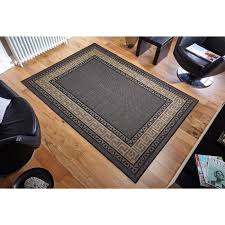 greek key flat weave rug black rugs