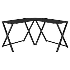 Finding the right furniture to set up your home office can be a task. Glass L Shaped Computer Desk Saracina Home Target