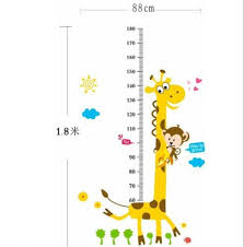 Details About Removable Height Chart Measure Wall Sticker Decal For Kids Baby Room Animal Aa