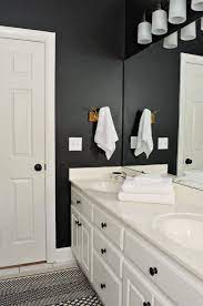 Bathroom Makeover With Black Painted