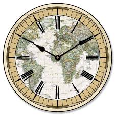 Nautical World Map Wall Clock India