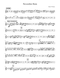 November Rain Sheet music for Violin ...