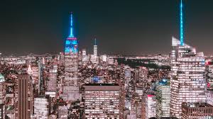 New york city, skyscrapers, night photography, cityscape, night, city lights. Wallpaper Id 6817 Night City Metropolis Aerial View Buildings Skyscrapers 4k