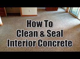 how to clean and seal interior concrete