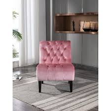 anbazar pink velvet accent chair