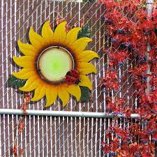 Luxenhome Sunflower Metal And Glass