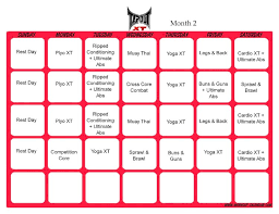 pdf tapout xt schedule month 2