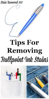 stain removal ballpoint ink tips to