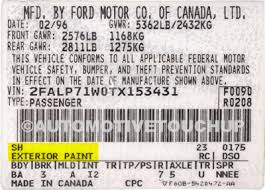 Ford Paint Code Locations Touch Up Paint Automotivetouchup