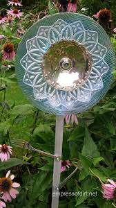 how to make garden art flowers from dishes