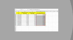 calculating percene difference in