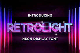 cool neon light fonts neon sign text