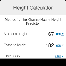 height calculator how tall will i be