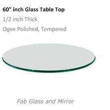 glass table top 60 inch round 1 2 inch