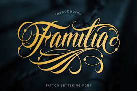 familia tattoo font free font