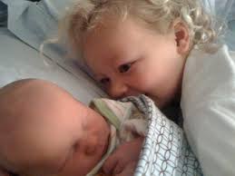 Tyler Vincent, born March 2nd, is welcomed home by big sister, Sofia, ...