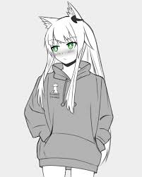 The best selection of royalty free hoodie drawing vector art, graphics and stock illustrations. Catgirl Wearing Hoodie Sketch Anime Art