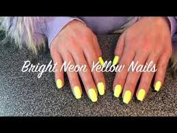 Diy At Home Easy Neon Yellow Nail Polish Tutorial Youtube