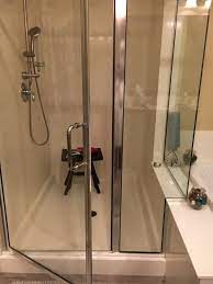 Clear Shower Walls With Opaque Glass