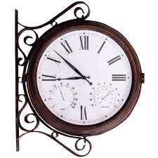 st helens double sided garden clock