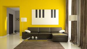 yellow wall living room images