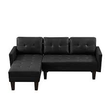 faux leather sectional sofa bed l shape