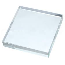 50mm 2 Square Glass Tile Clear