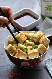 crispy air fried tofu bites foos