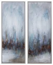 Abstract Storm Gray Blue Wall Art