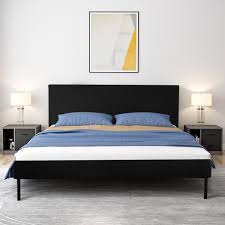 upholstered platform bed queen size