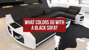 what colors go with a black modern sofa
