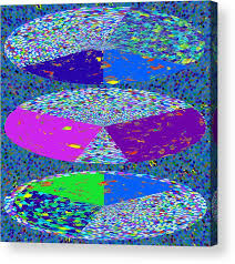 Pie Chart Twirl Tornado Colorful Blue Sparkle Artistic Digital Navinjoshi Artist Created Images Text Acrylic Print