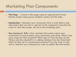 Creating A Marketing Plan For A Local Restaurant Ppt Video Online